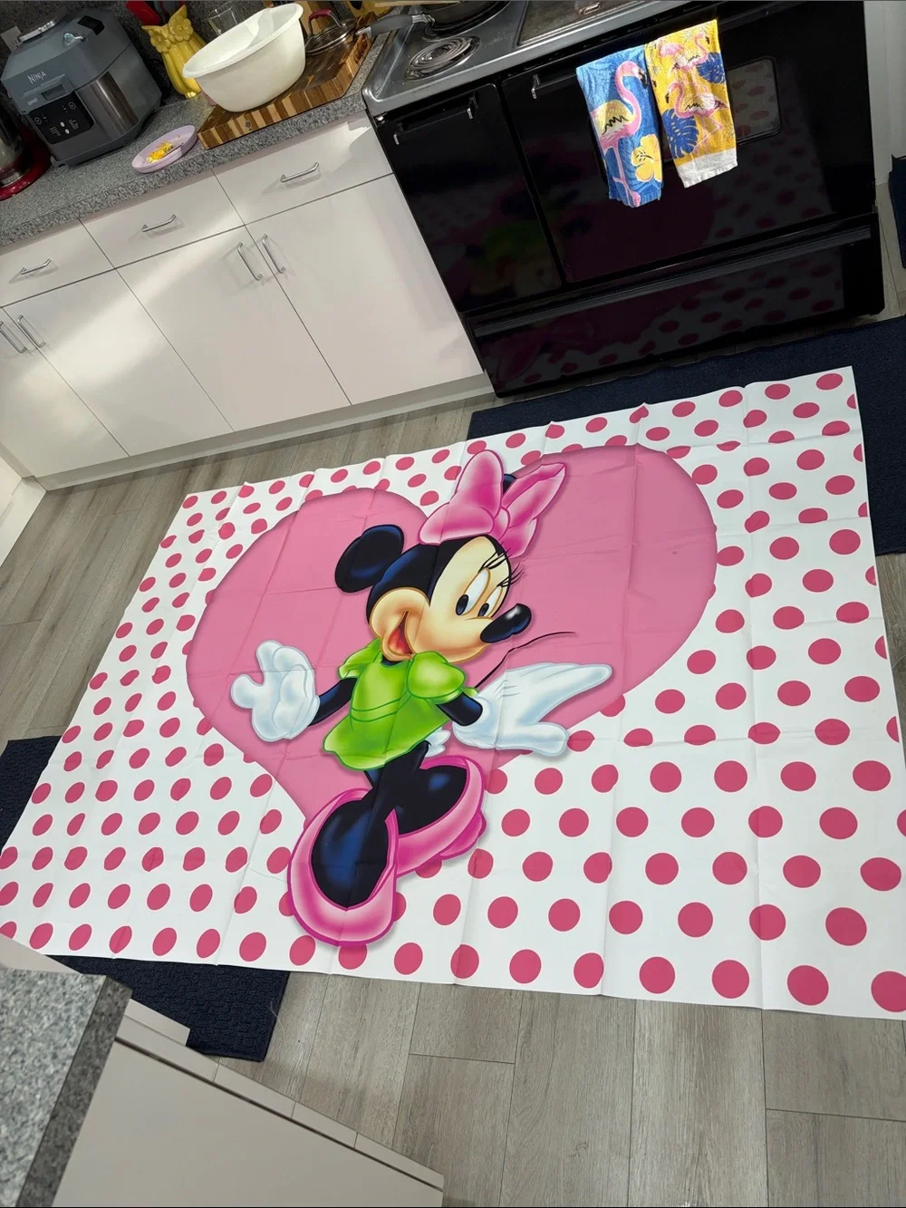 Minnie Mouse Pink Polka Dot Party Backdrop 7 x 5 ft